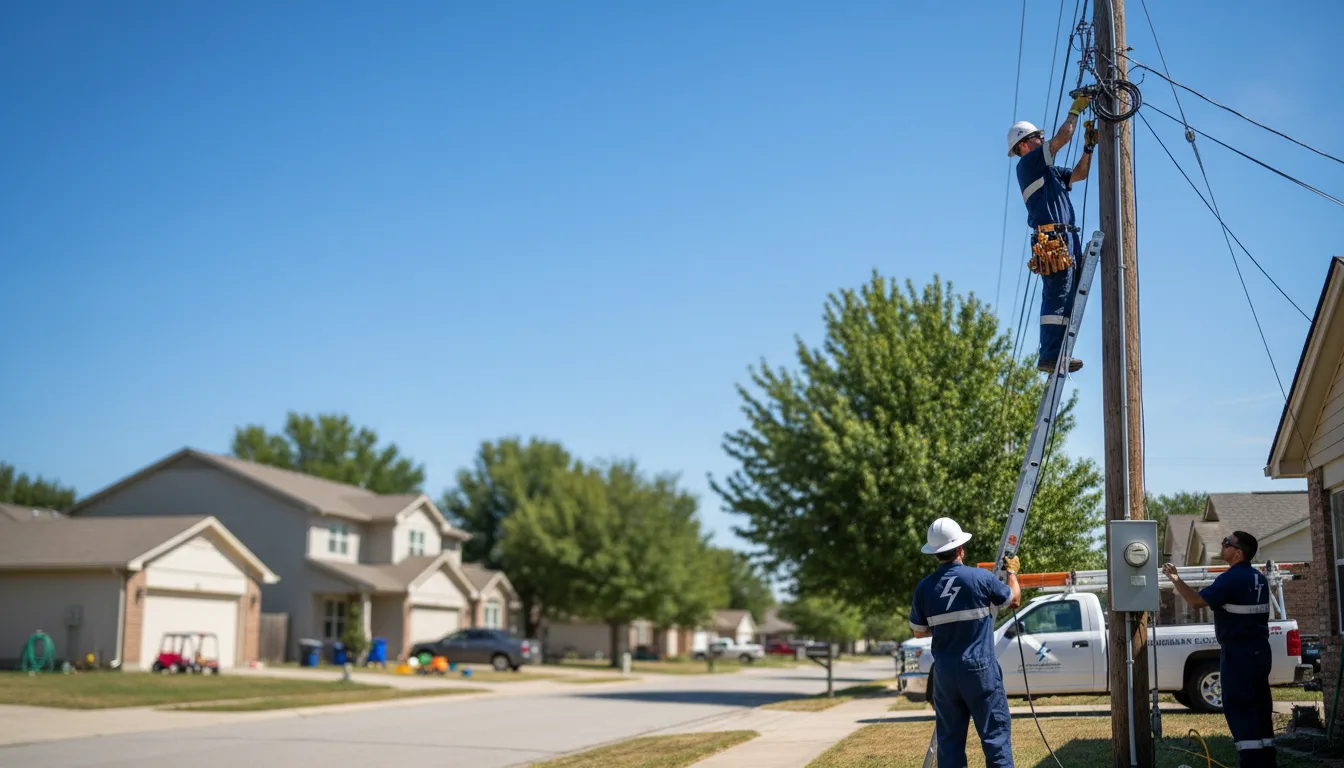Residential electrician providing installation services in Peralta, NM
